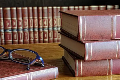 Books and Glasses on a Table